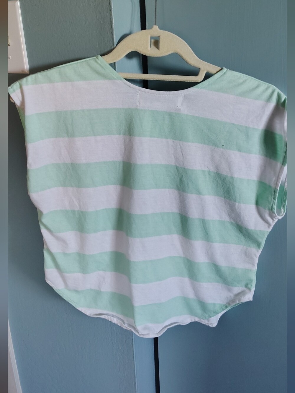 Currants by Jeri-Jo Mint Green Button Front Crop Top Size L